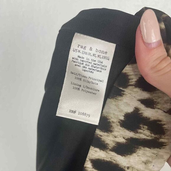 ‎Rag & Bone Cheetah Dress 100% Silk Size 2 - Picture 4 of 8
